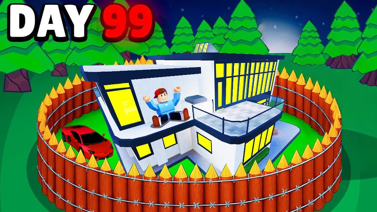 Ich BAUE eine LUXUS BASE in 99 Nächte im Wald in Roblox!