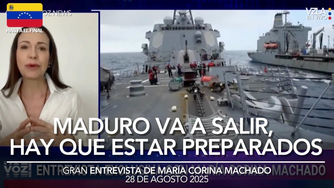 Gran entrevista de María Corina Machado hoy: Maduro va a salir, hay que estar preparados #Venezuela