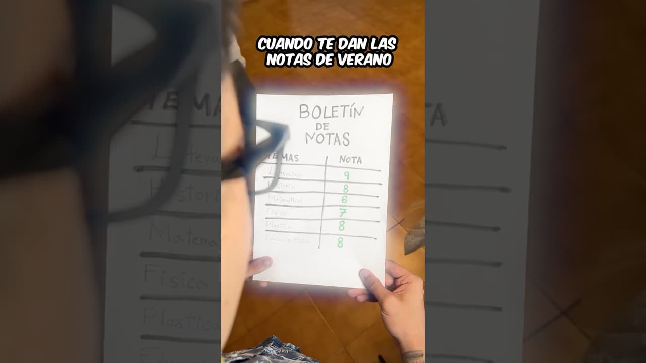 Cuando te dan las  NOTAS de VERANO…👨🏻‍🏫❌#humor #comedia #shorts