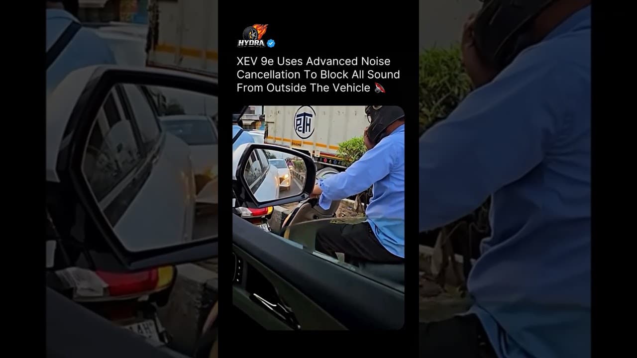 XEV 9e Uses Advanced Noise Cancellation To Block All Sound From Outside The Vehicle 🔊 #automobile
