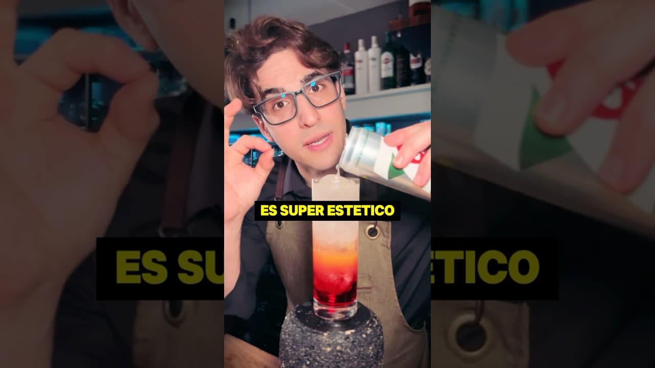 ⚠️ ¡CÓCTEL PARA NIÑOS! El mocktail de Shirley Temple… #shorts #bartender