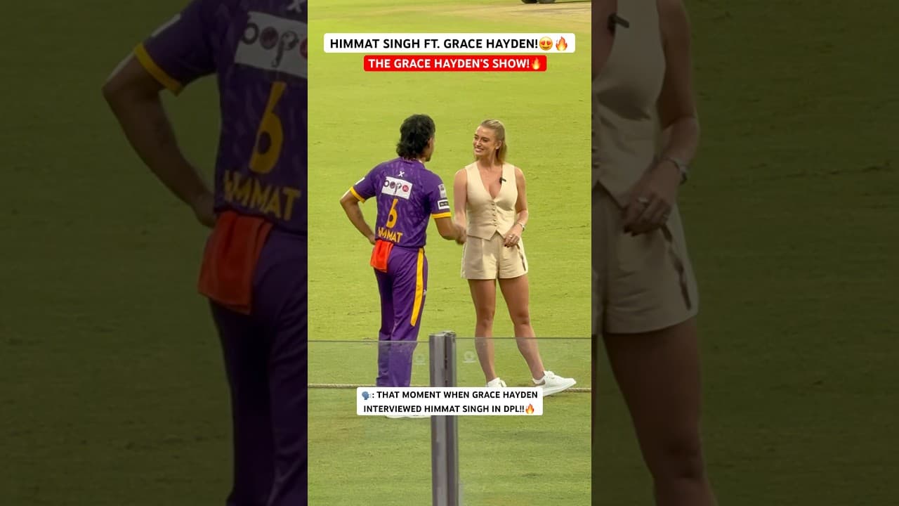 Grace Hayden interviewed Himmat Singh in DPL 🔥🤩 #gracehayden #himmatsingh #shorts #dpl2025