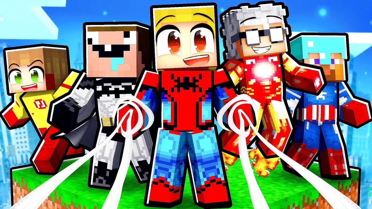 Overleven Op Een SUPERHELD CHUNK In Minecraft! (Survival)