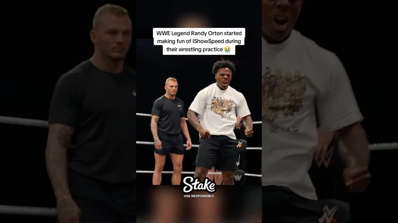 WWE Legend Randy Orton started making fun of ShowSpeed during their wrestling practice😭#ishowspeed