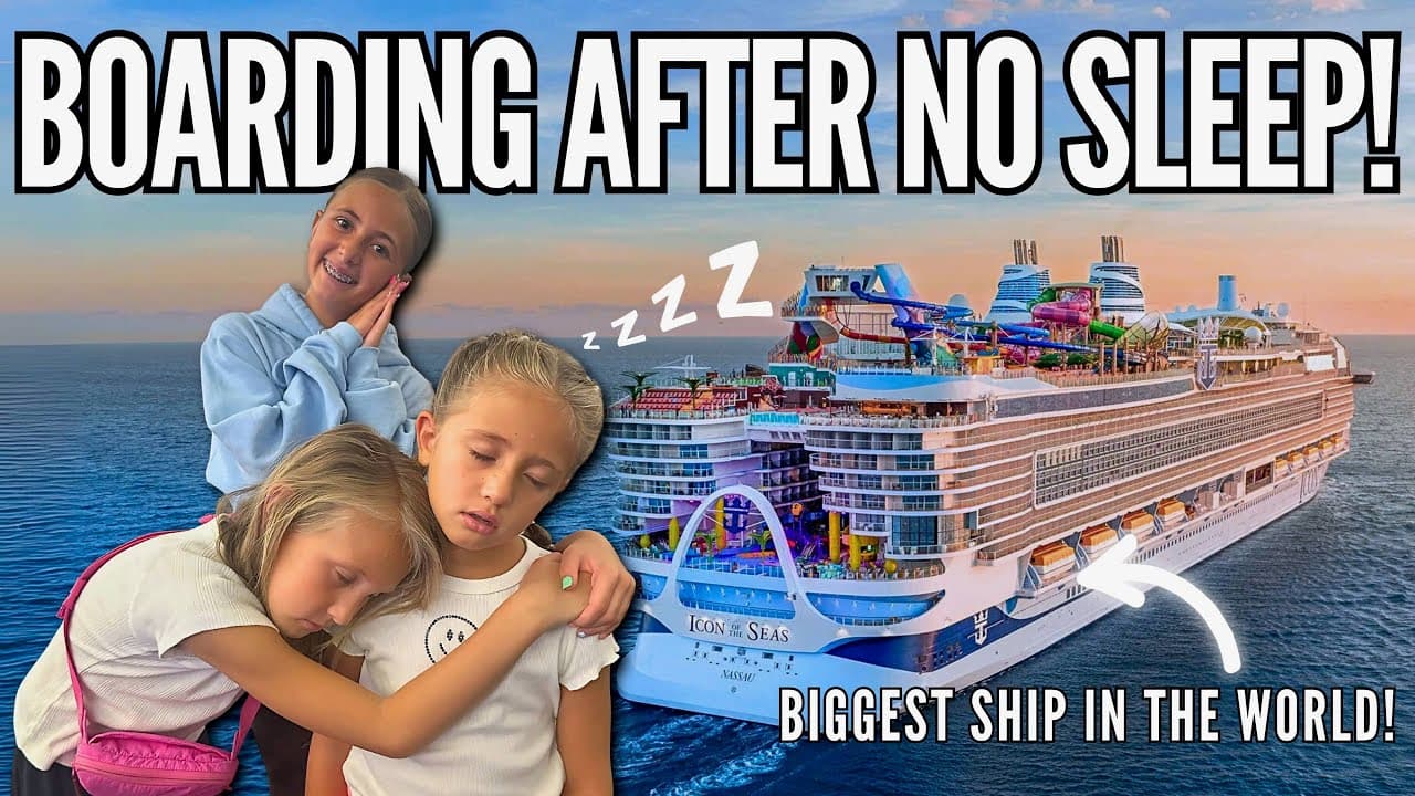 We SURVIVED a Red-Eye to ICON OF THE SEAS | Boarding The BIGGEST Cruise Ship! No Sleep, No Problem!