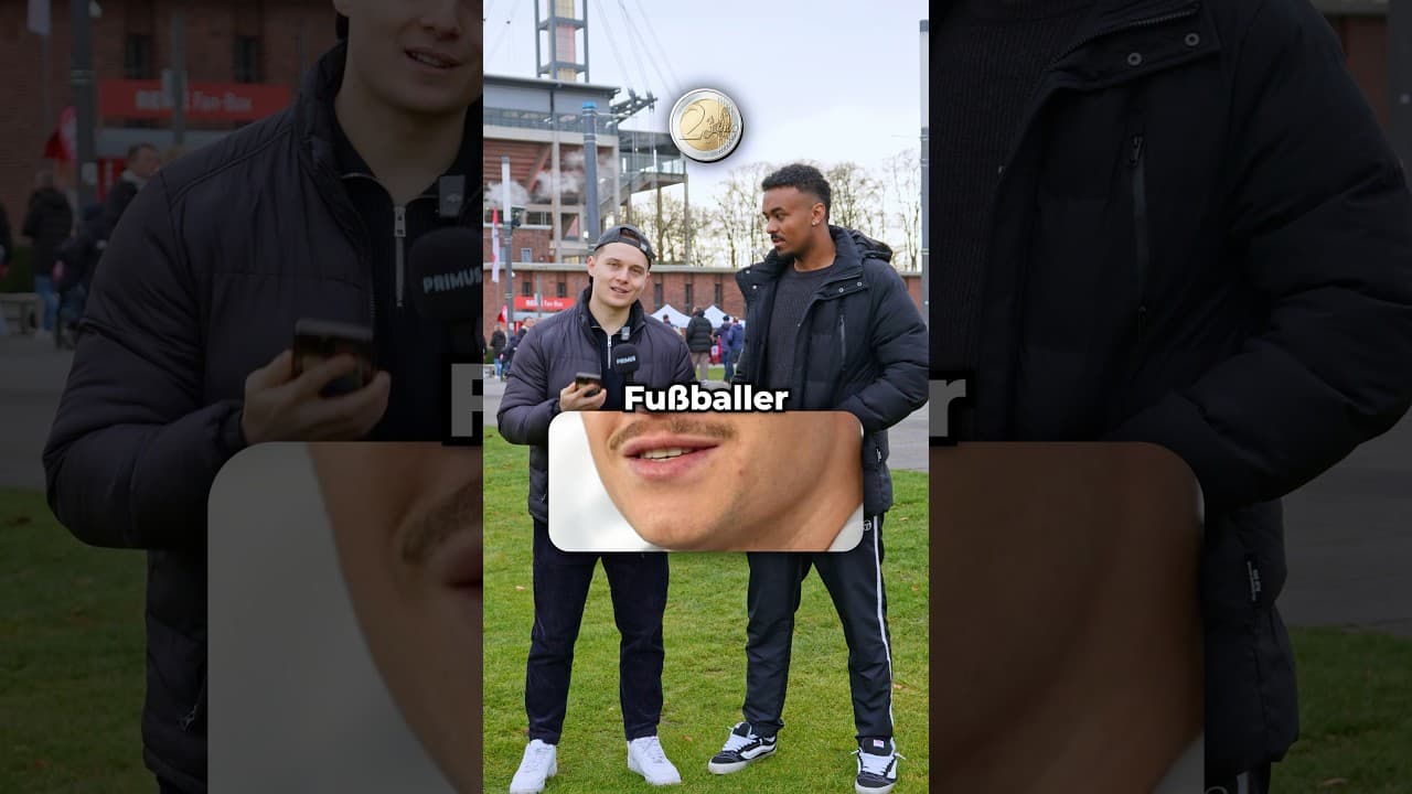 Wer erkennt den letzten Fussballer?⚽️😂 #primus #fussball #bundesliga