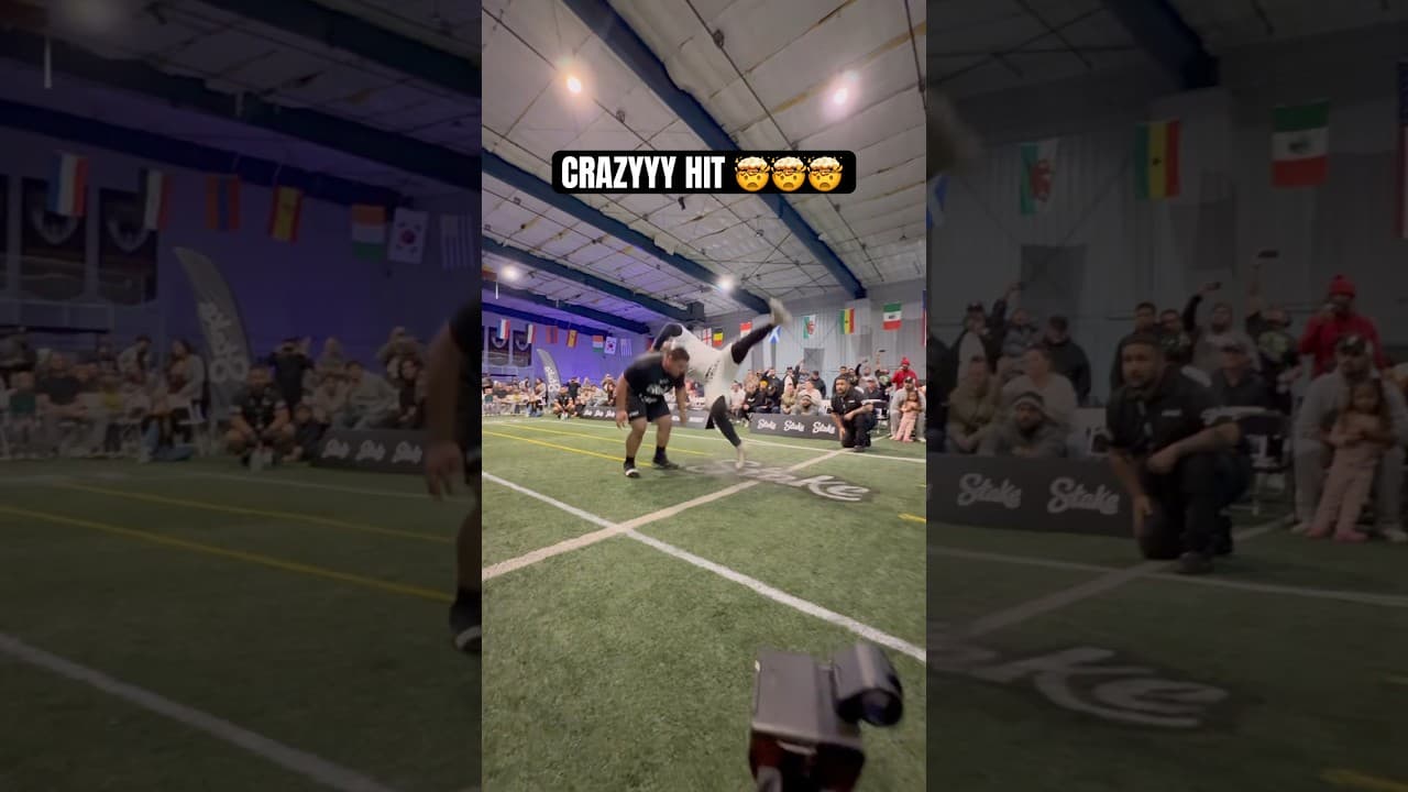 AMERICANS REALLY CAN HIT WITH NO PADS‼️🇺🇸 #RUNIT #USA #collision #sports #new #viral