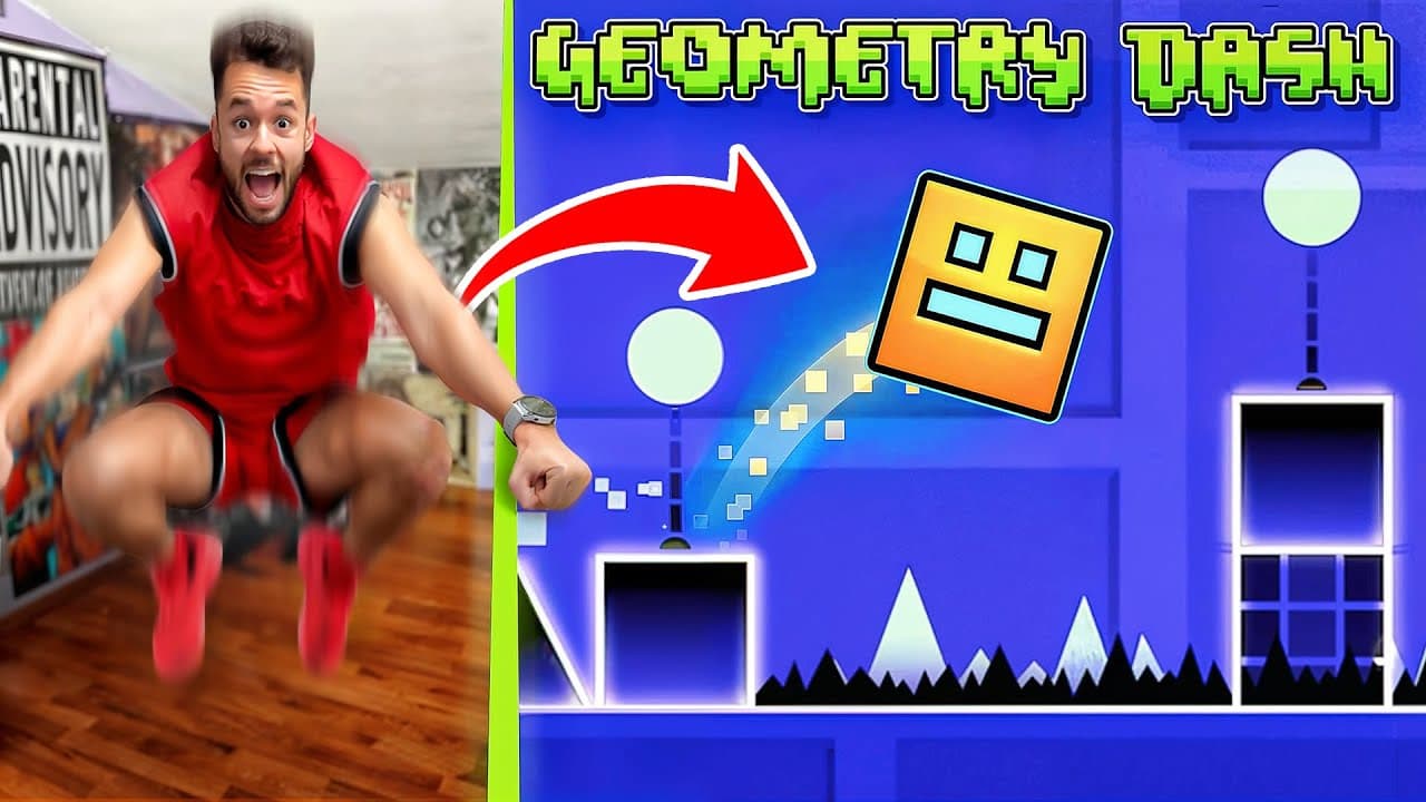 Geometry Dash pero tengo que SALTAR en la VIDA REAL!