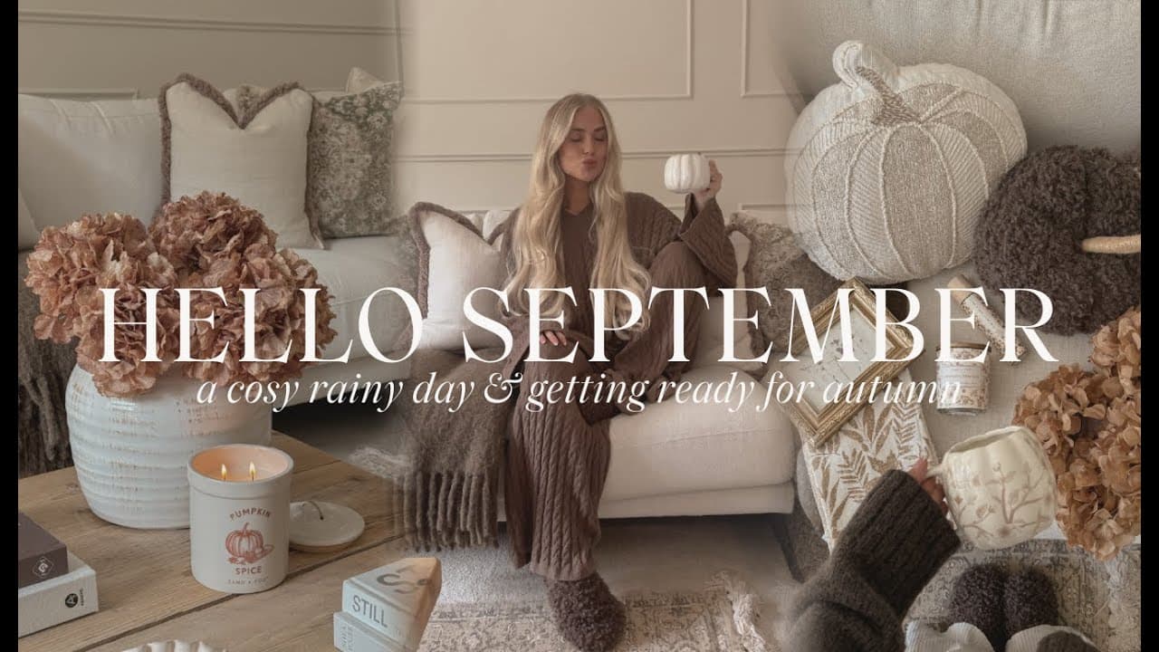 HELLO SEPTEMBER 🍂 autumn shopping, homesense haul, pumpkin spice & cosy rainy day vlog