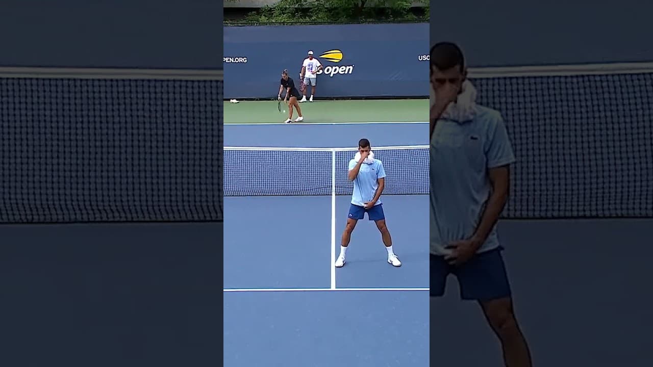 Sabalenka uses Djokovic for TARGET practice! 🤣