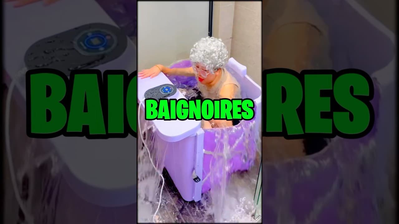 Tu ne t'es pas BAIGNÉ depuis 3 jours. Laquelle de ces baignoires choisis-tu ?😱 #shorts #viral