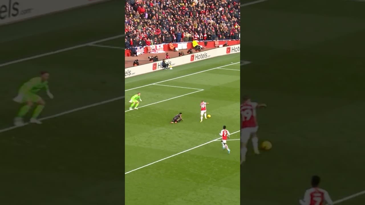 DAVID RAYA ➡️ GABRIEL JESUS ➡️ LEANDRO TROSSARD ➡️ GOAL!