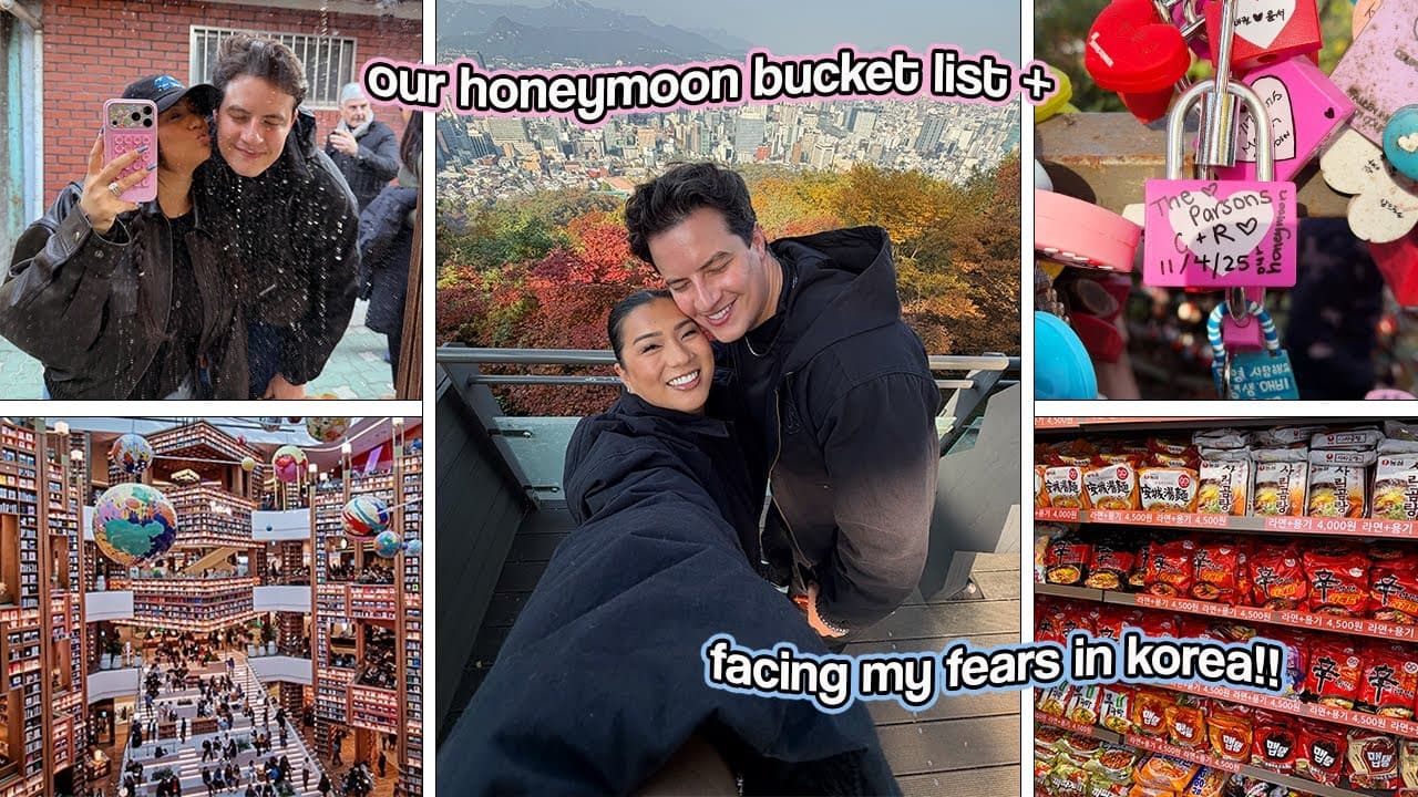 OUR HONEYMOON BUCKET LIST!! Facing My Fears In Korea!!