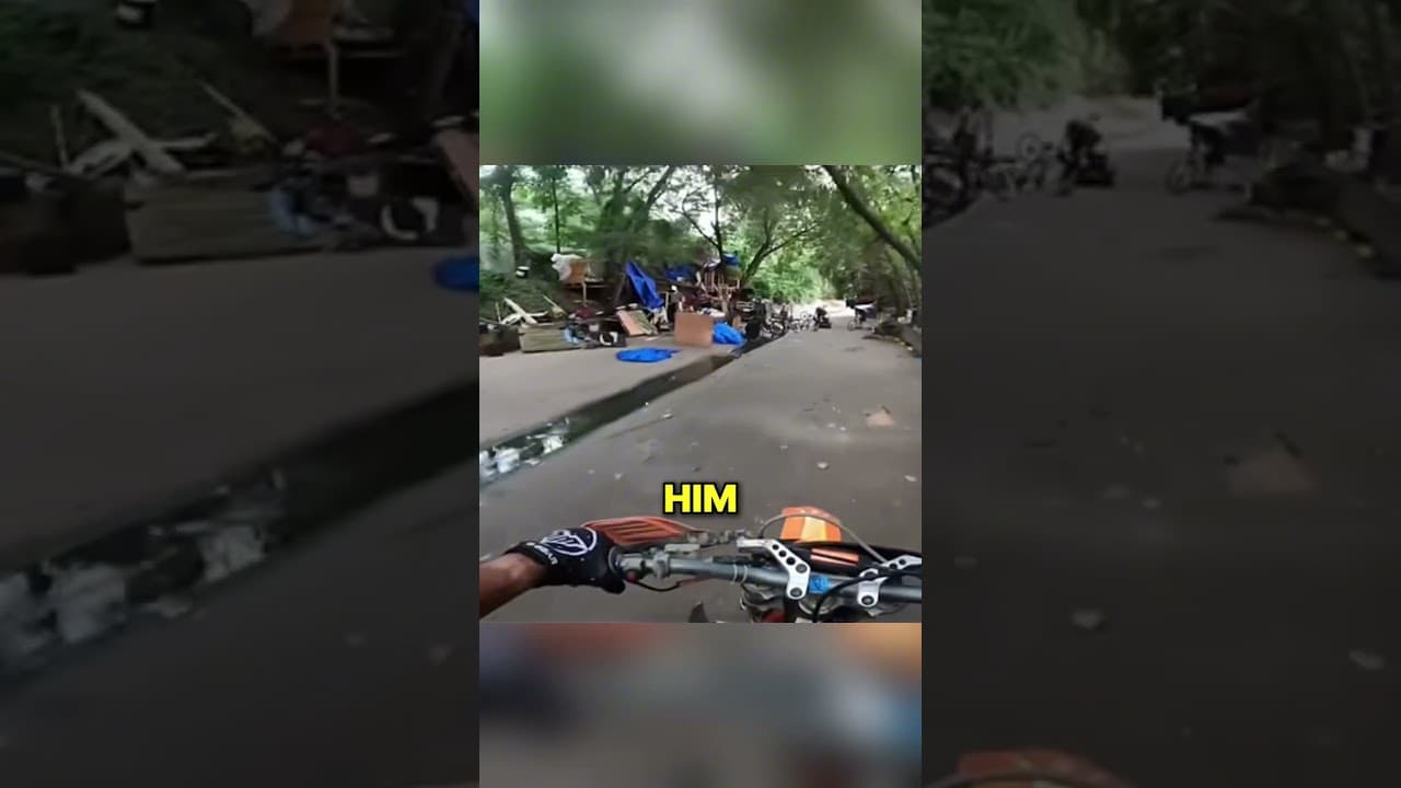Biker Rides At The Wrong Place 😨