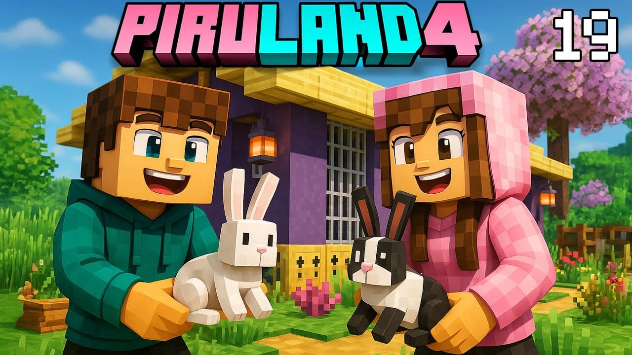 Tenemos Conejitos y Construimos su Casa en Minecraft 🐇 Cap 17 Piruland 4 🏠🐰 Sandra Cires Play