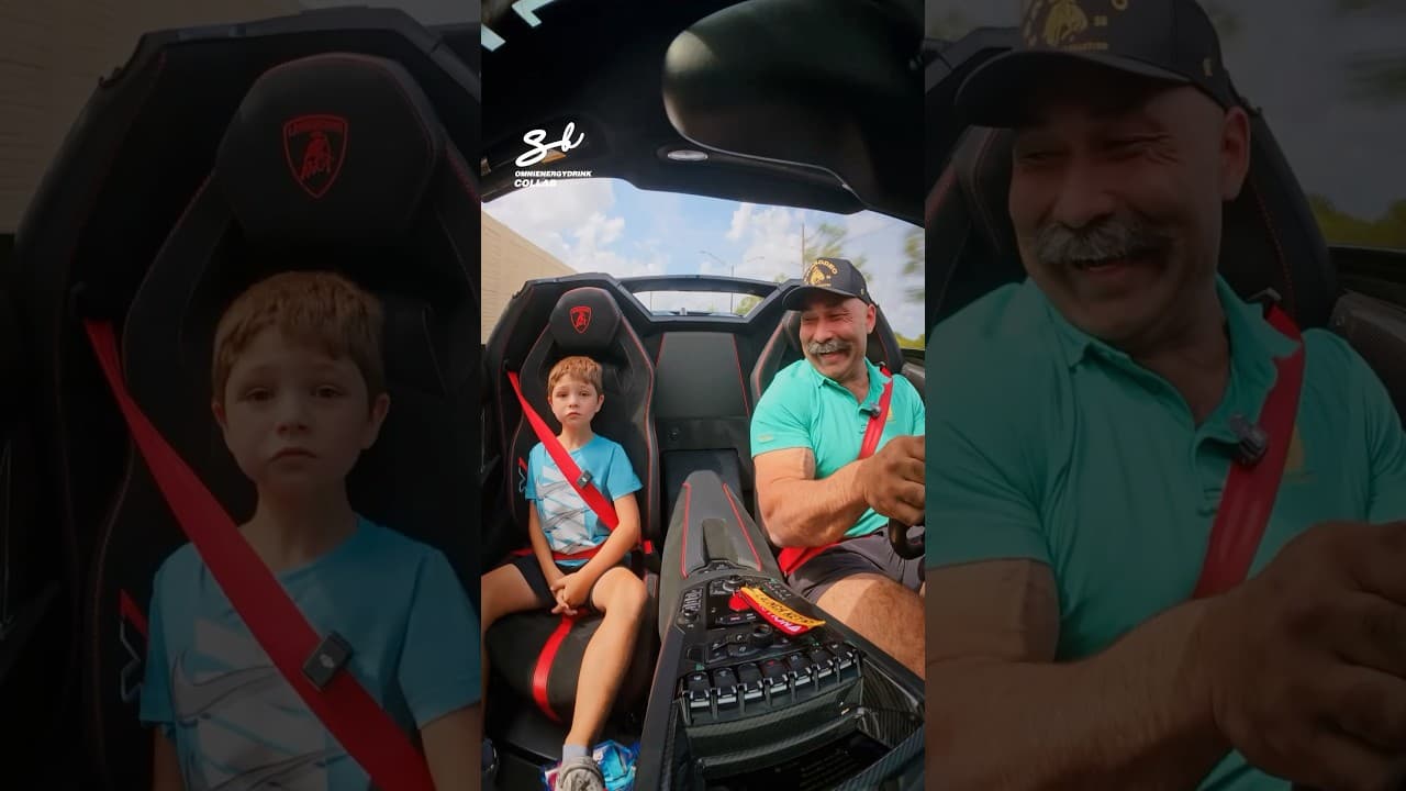Kid's Hilarious Reaction To Lamborghini! 😂 #lamborghini #kids #funny
