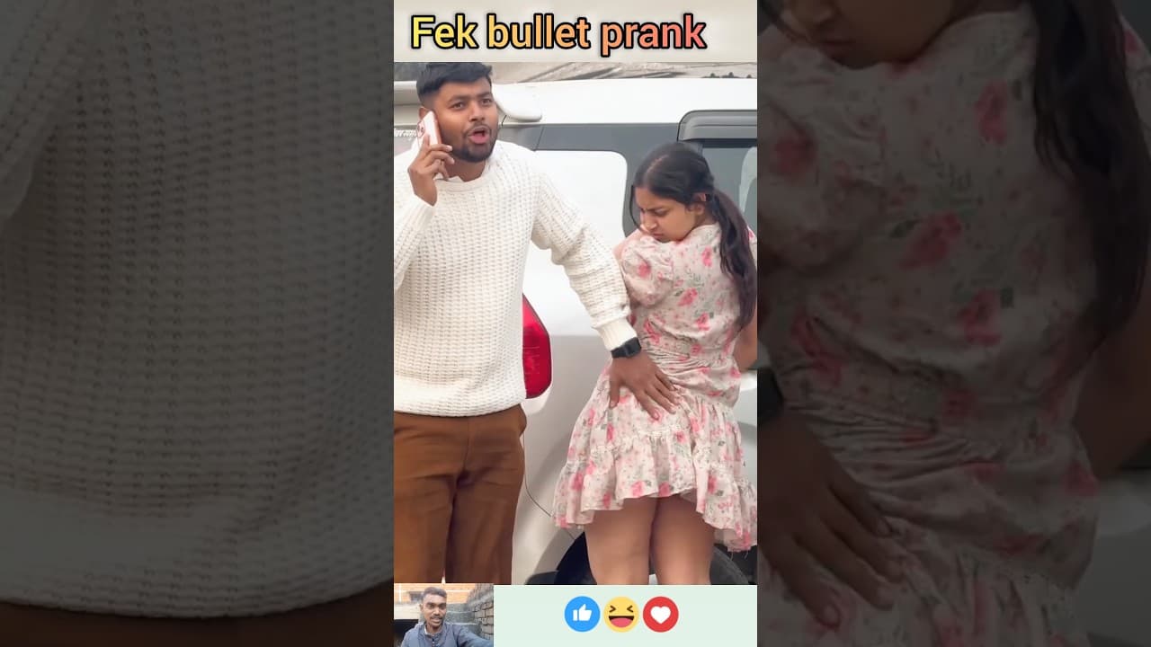 Fek bullet prank on Girl 🤣 #funny #viral #trending #tiktok #shorts