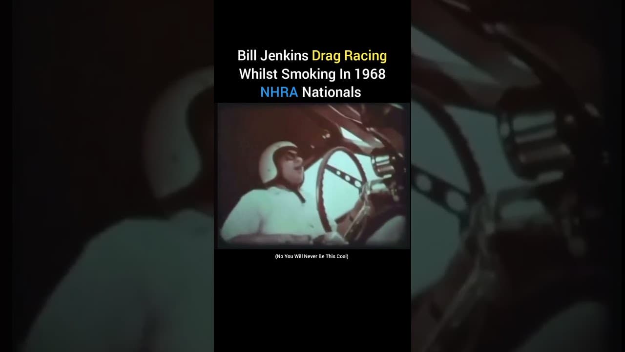 Bill Jenkins Drag Racing Whilst Smoking In 1968 NHRA Nationals #cool