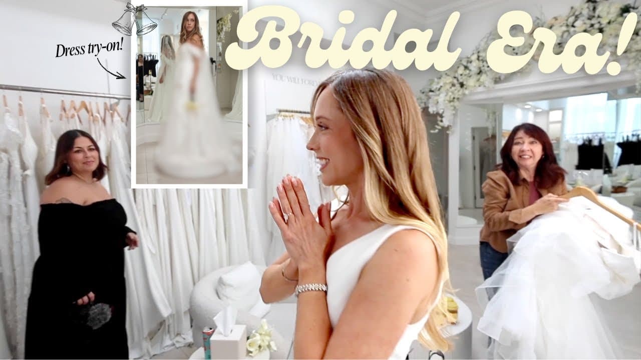 Trying On Wedding Dresses for the First Time... I Did Not Expect This 🤍✨