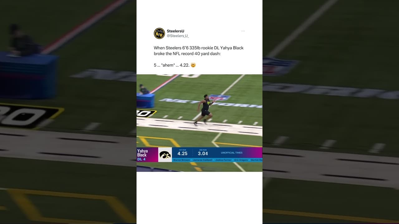Yahya Black FASTEST man in the NFL!?!😳 #shorts