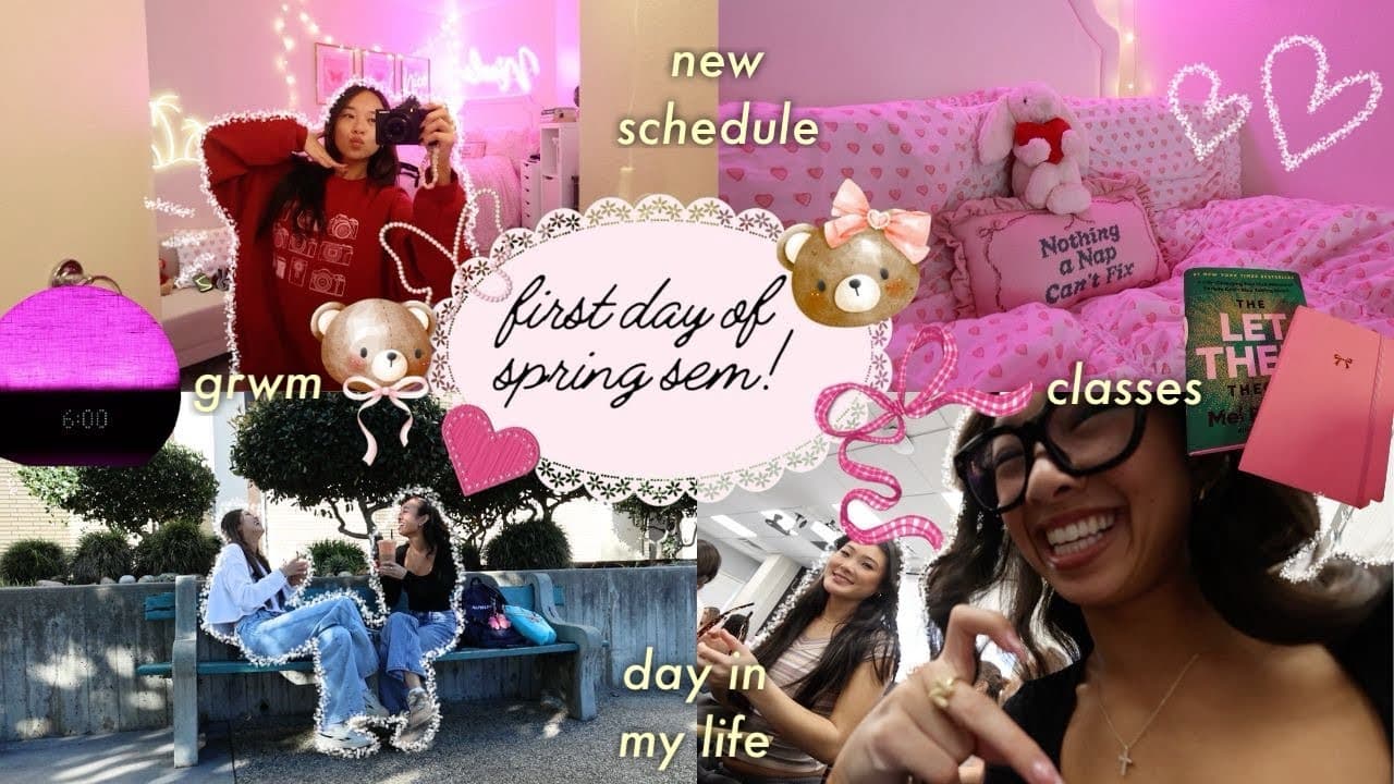 first day of spring semester vlog ᢉ𐭩