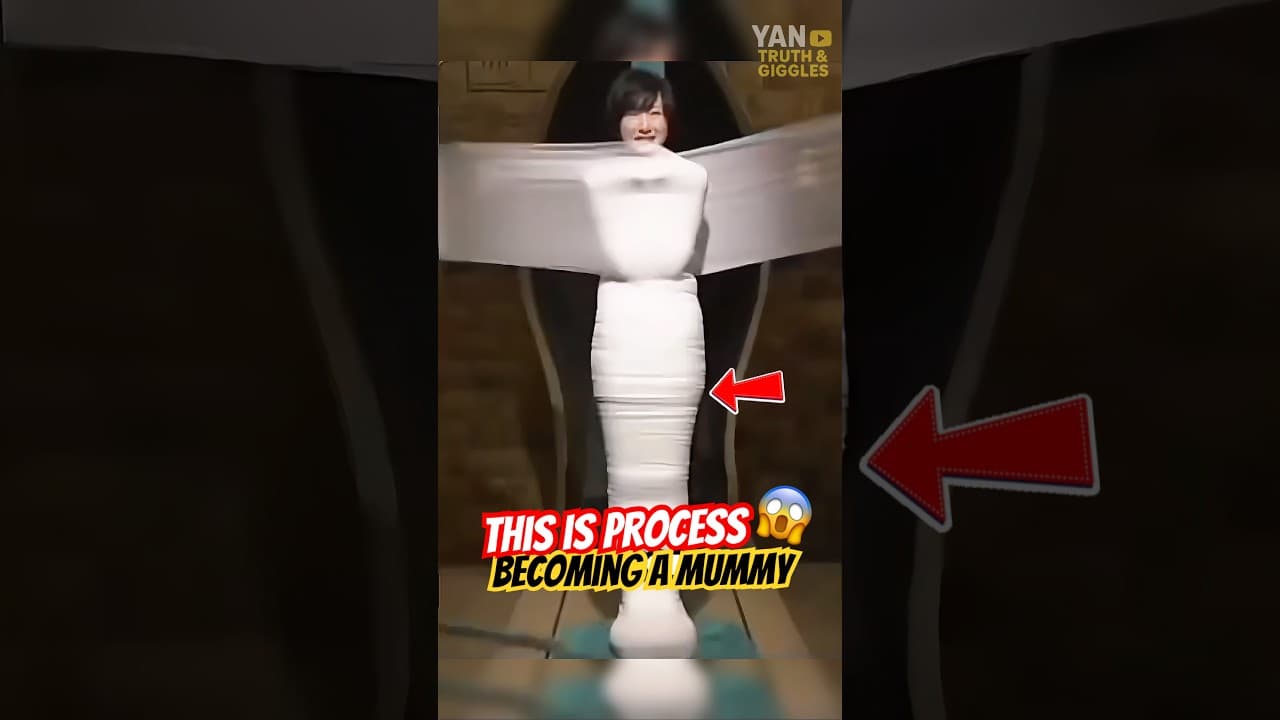 Process of becoming a mummy⁉️😱 #actingchallenge