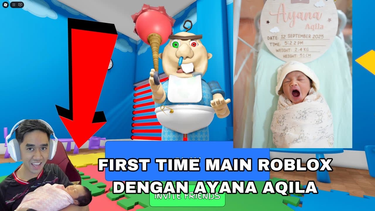 FIRST TIME MAIN ROBLOX DENGAN AYANA AQILA 😂
