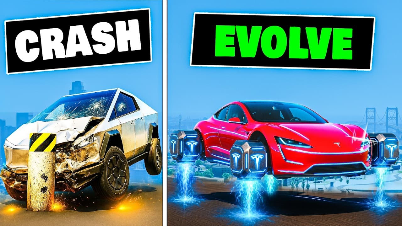 Every Time I Crash, My Tesla Evolves in GTA 5