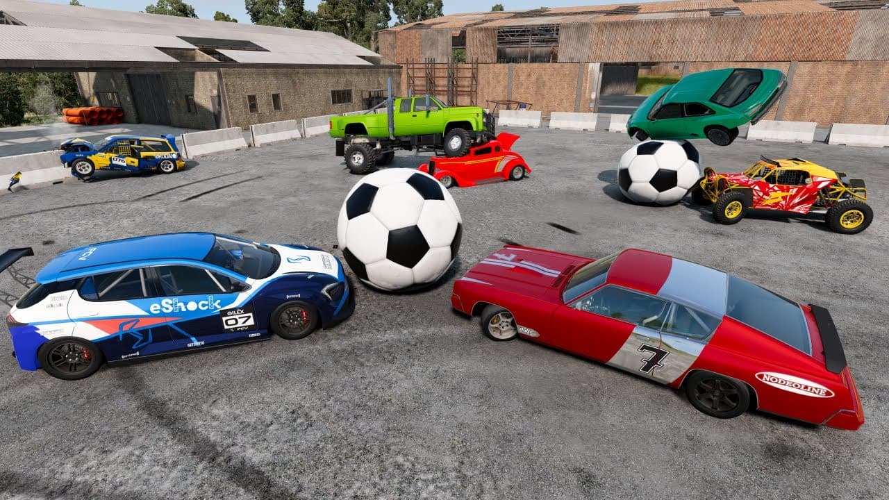 Destruction Derby Soccer with Random Cars