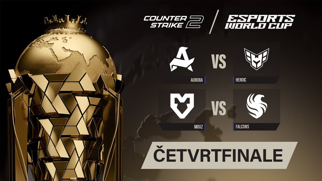 EWC 2025 - CS2 - ČETVRTFINALE - Heroic vs Aurora | Falcons vs MOUZ