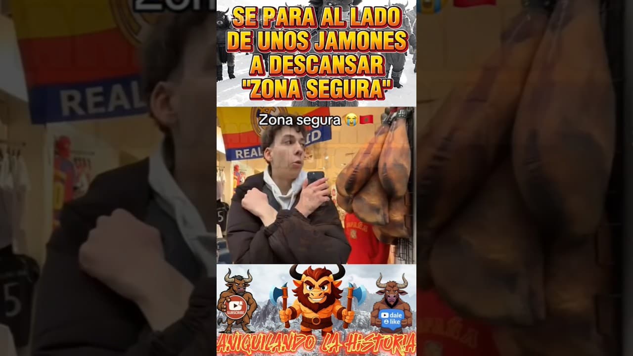 UN HOMBRE SE PEGA A UNOS JAMONES PARA DESCANSAR: “ESTO ES ZONA SEGURA”