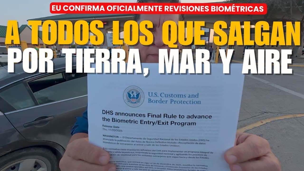 ESTADOS UNIDOS anunció OFICIALMENTE que todos los que salgan de su territorio serán revisados.