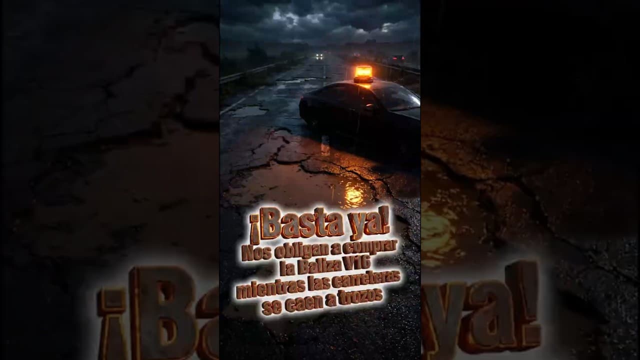 🚨 ¡Basta ya! Nos obligan a comprar la Baliza V16 mientras las carreteras se caen a trozos