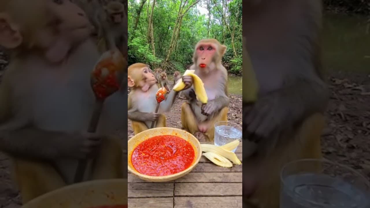 Funniest Monkey Moments You’ll Watch Today! #FunnyMonkey #MonkeyPrank #funnyshorts #viralshort #fyp