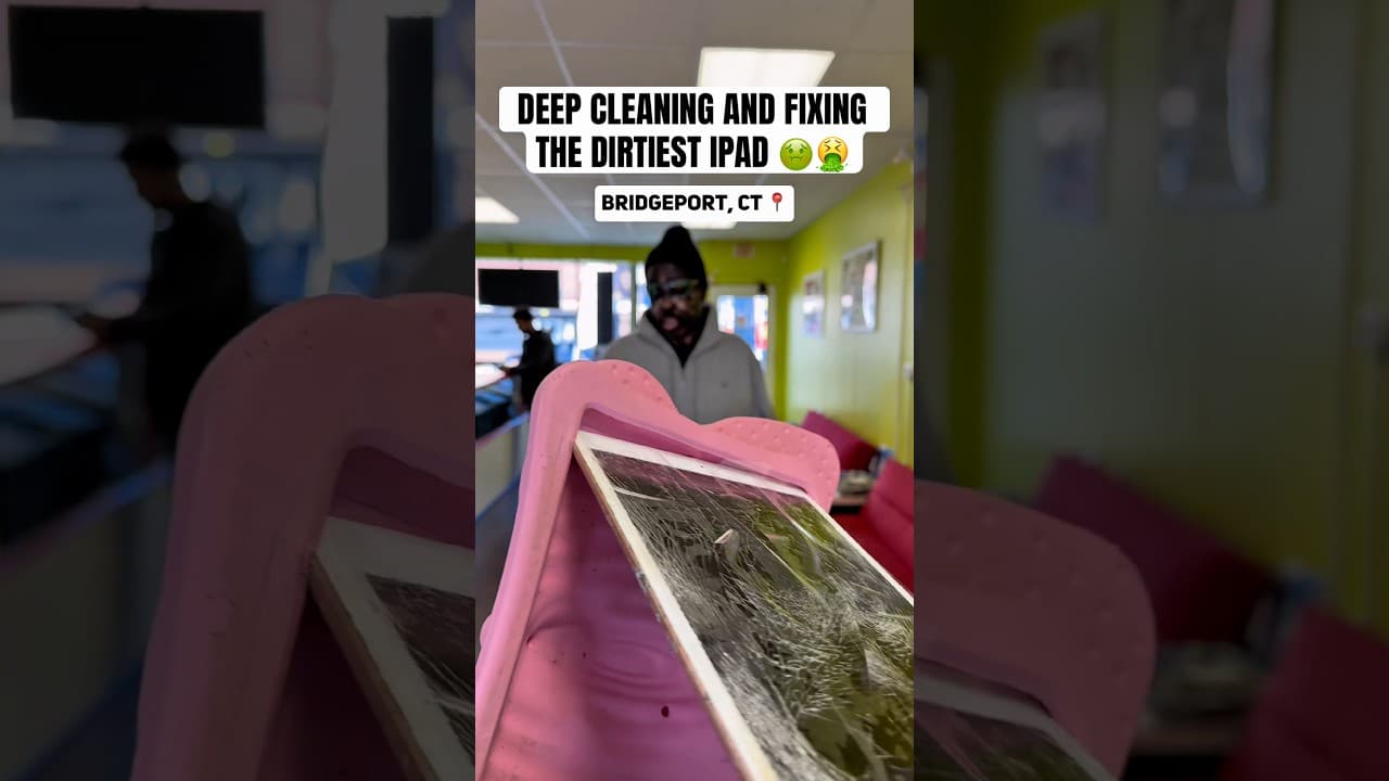 Fixing and Deep Cleaning Bent iPad and Case 🤢🤮 #shorts #moneytalkswireless