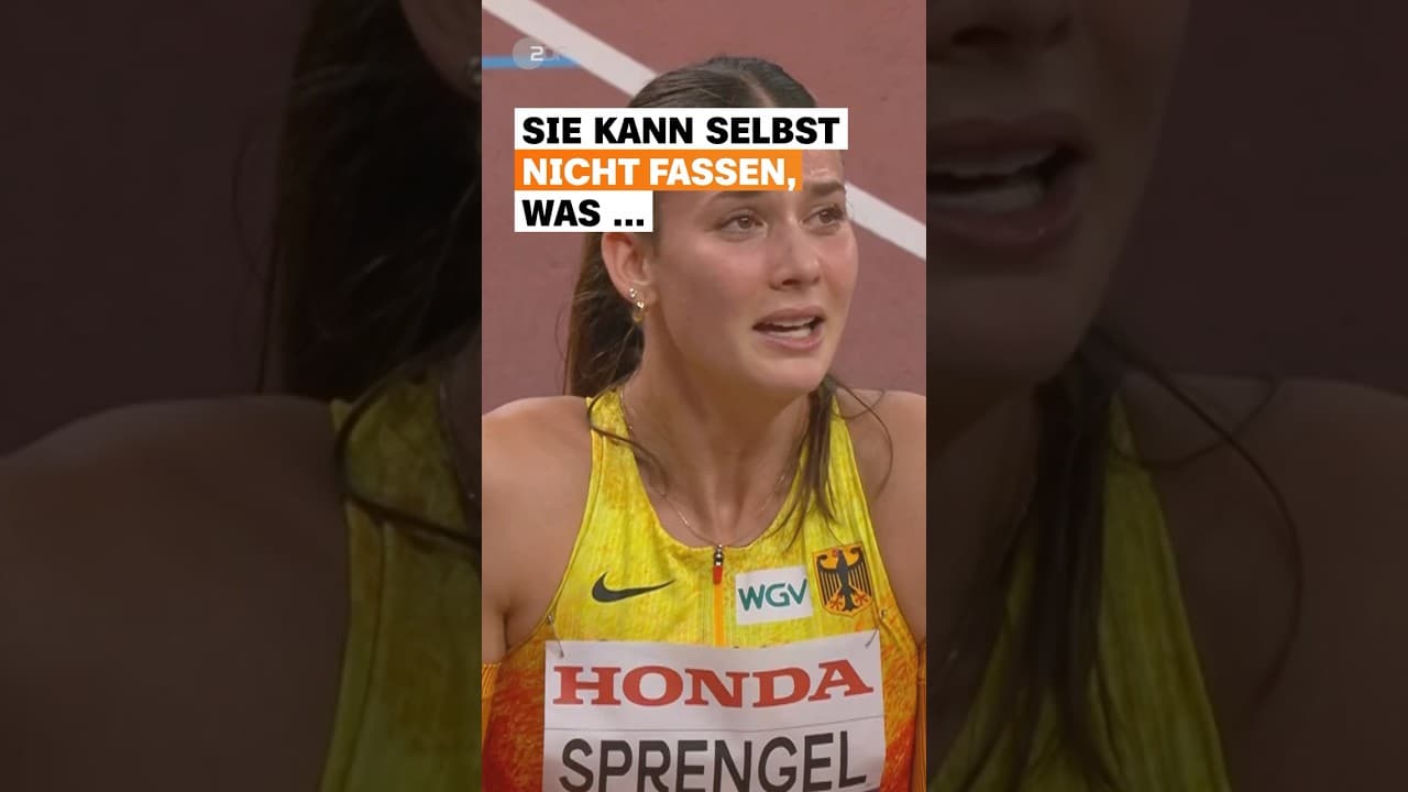 Aus ihr sprudeln nur so die Glücksgefühle 🥹 | sportstudio | #shorts