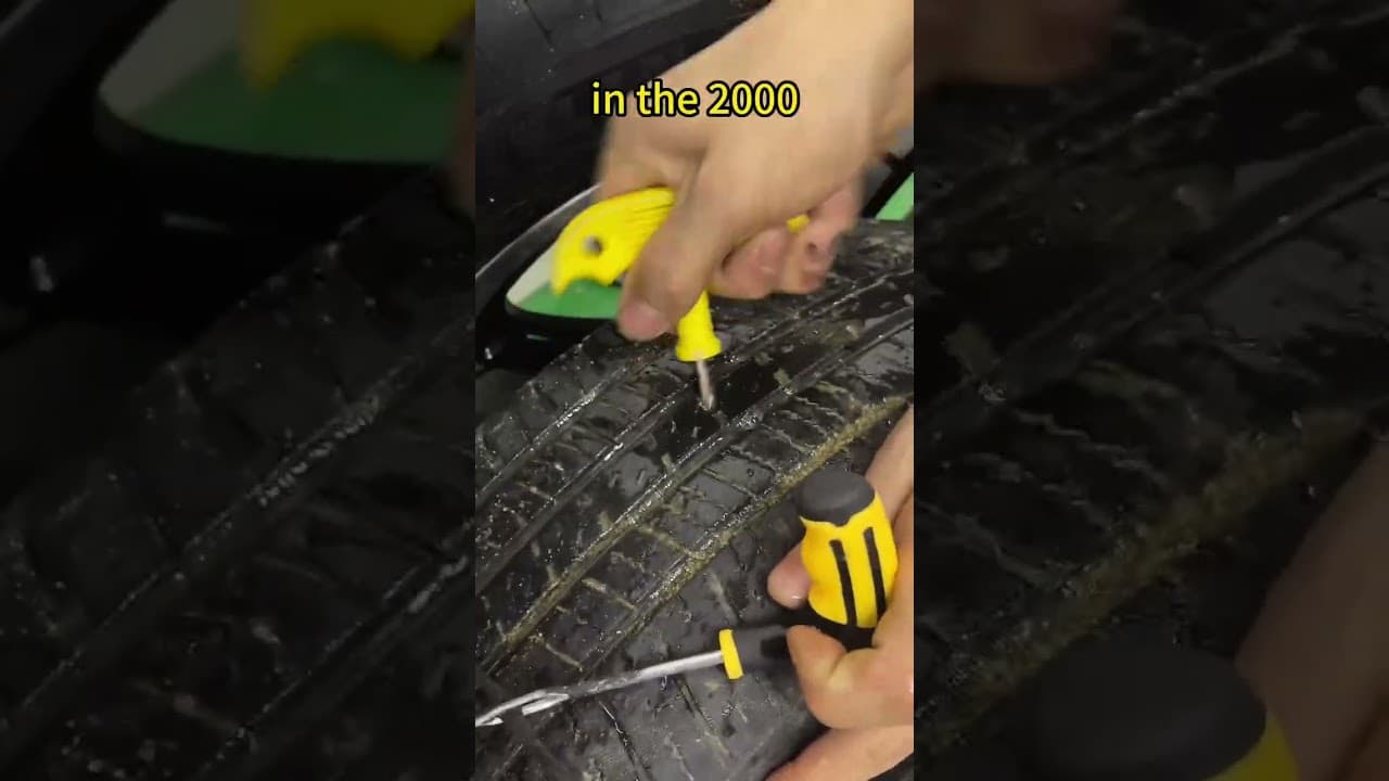 Flat tire? Don't get stranded. These self-sealing rubber  nails plug punctures fast without removing