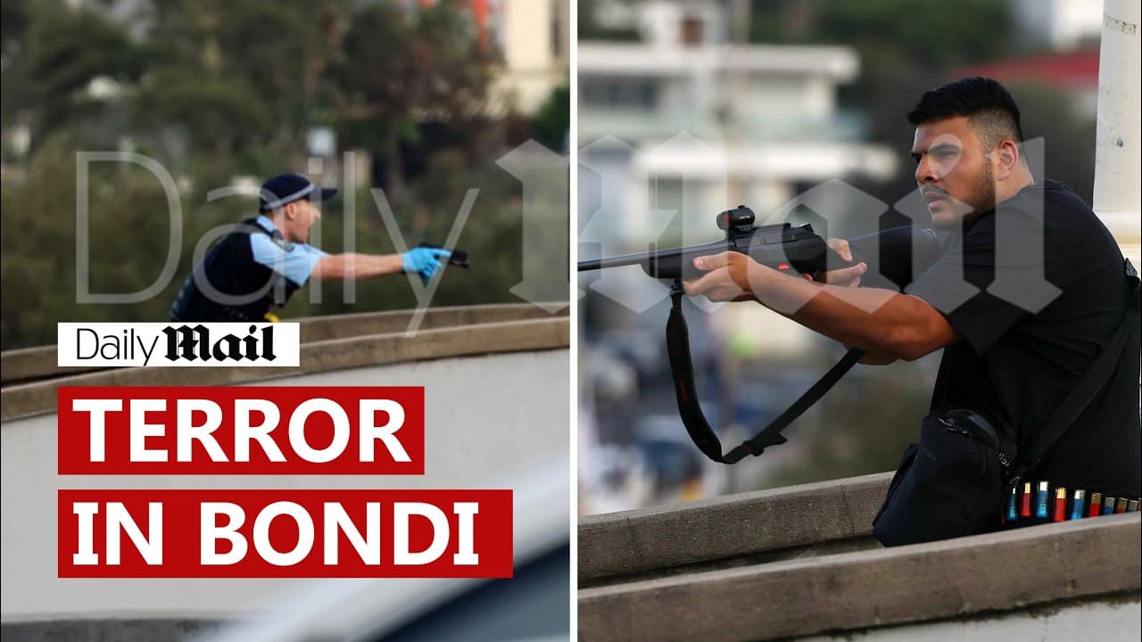 Bondi Beach shooting captured on video | Daily Mail