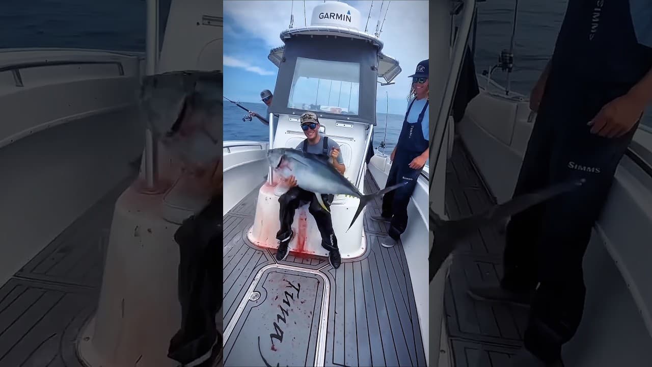 How Fishermen Catch Giant Tuna Using Balloons! #facts #shorts #tranding