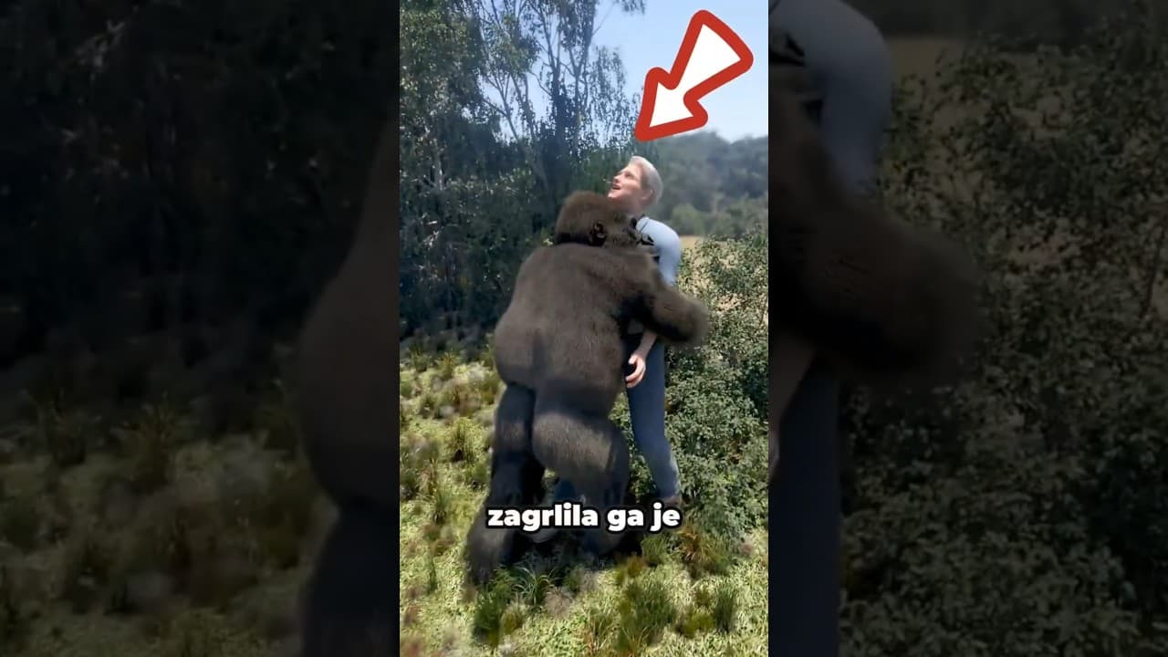 Prijateljstvo Gorile I Čoveka 🦍❤️ #shorts #zanimljiveprice #animacije