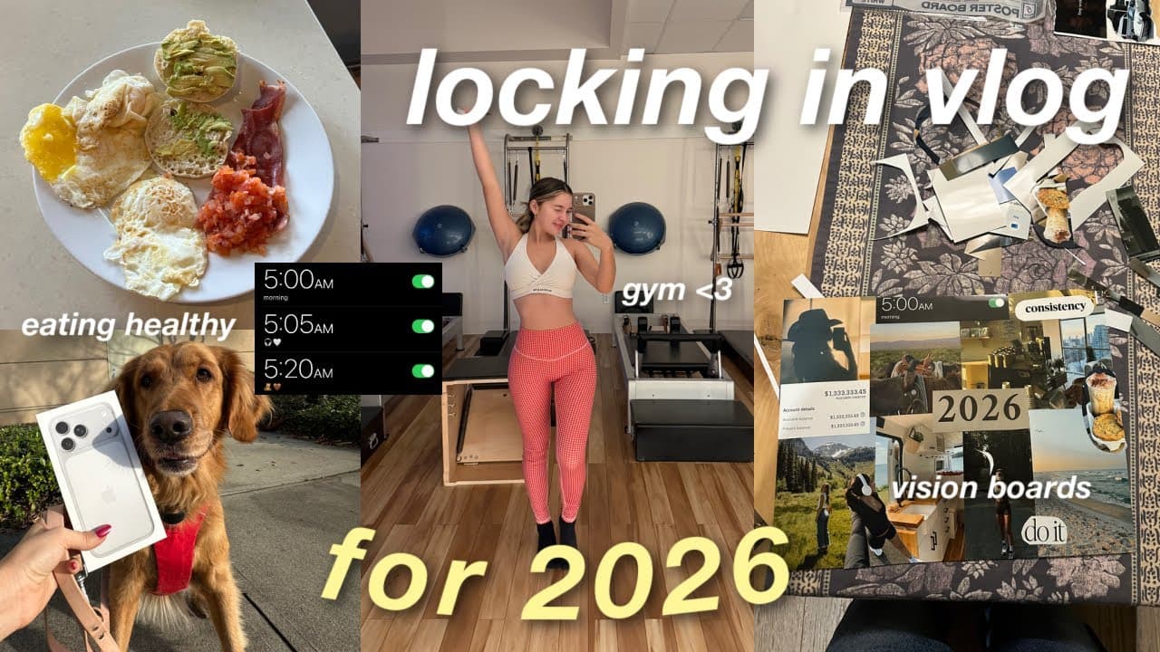 entering my WINTER ARC and getting my life together | vision boards, eating clean, getting active ✨