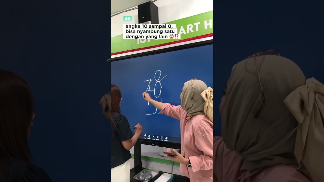 10-0 BISA NYAMBUNG 😱⁉️ PENGALAMAN SERU NULIS DI INTERACTIVE SMARTBOARD  I-TECHSMART