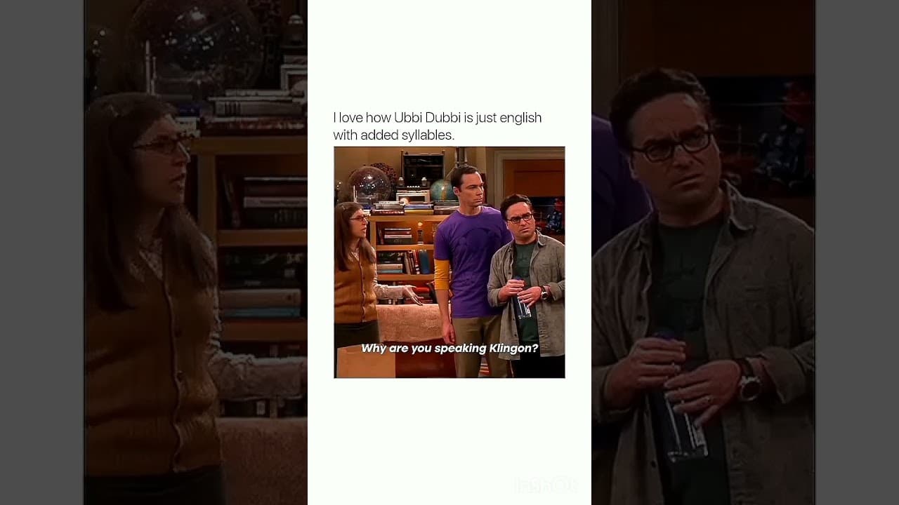 I love how Ubbi Dubbi is just english with added syllables.