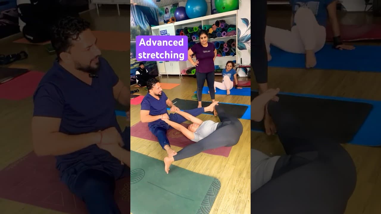 Hip and legs opening. #stretching #viral #youtubeshorts #yogasehihoga #sunday #yoga #health #live