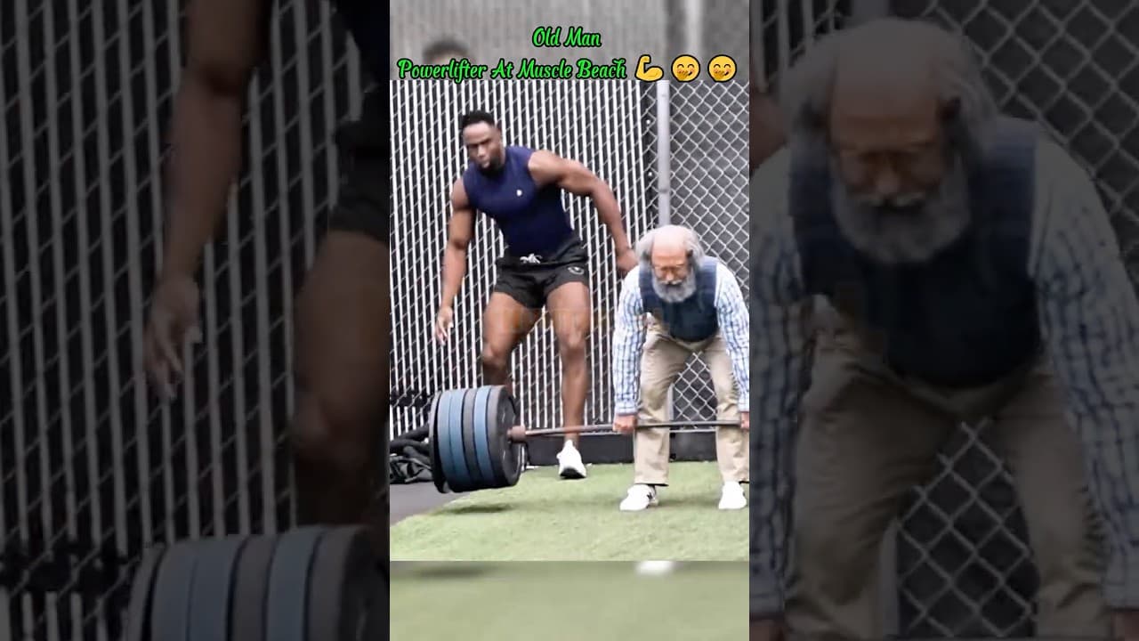 Old Man Powerlifter At Muscle 💪🤭🤭 #gym #funny #trolllife #prank