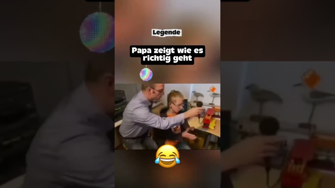Papa zeigt wie es richtig geht
