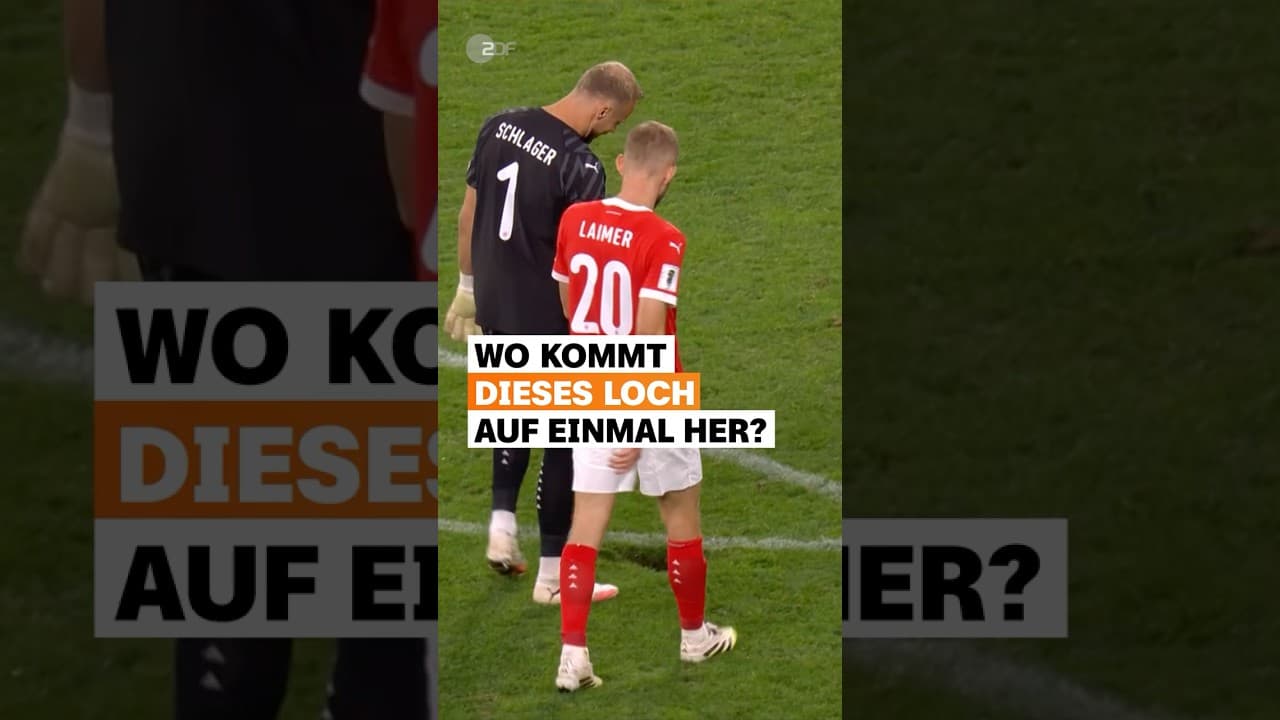 Mega-Erdloch sorgt für Spielunterbrechung 😅 | sportstudio | #shorts