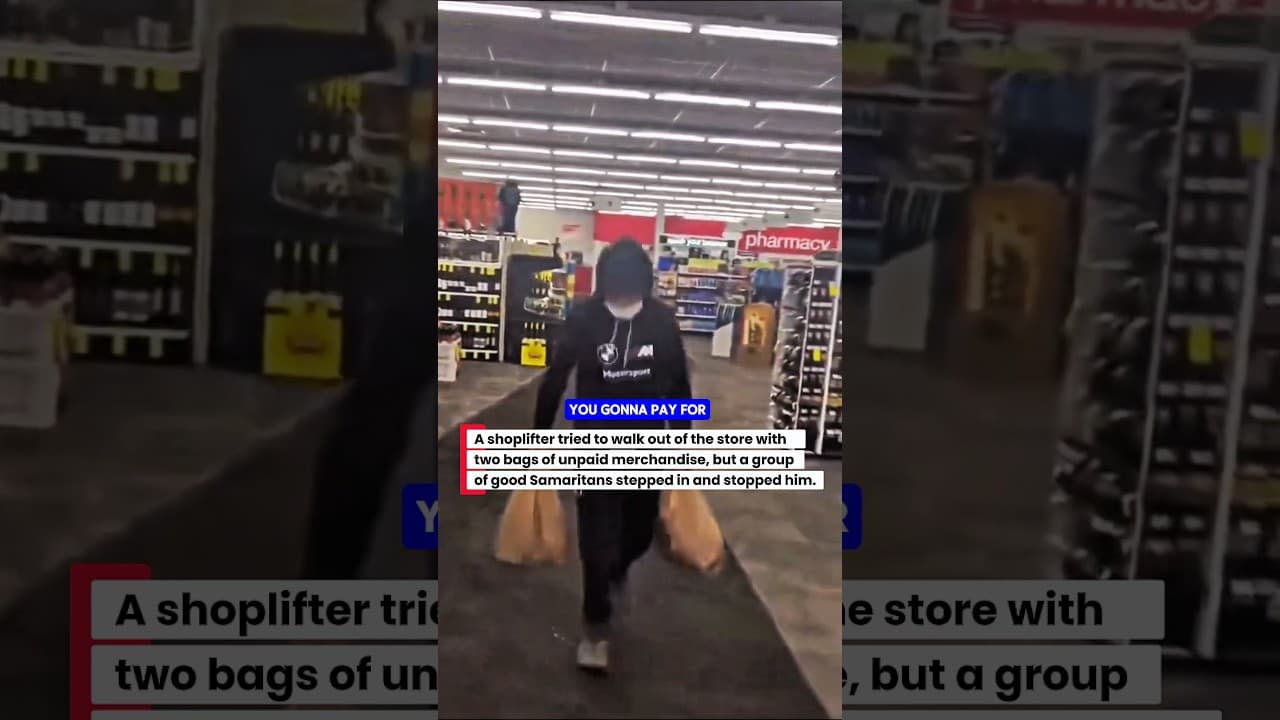 Shoplifter Hits the Exit and Gets Instantly Shut Down 😂