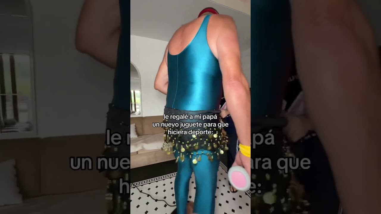 Le regalé un nuevo juguete de deporte