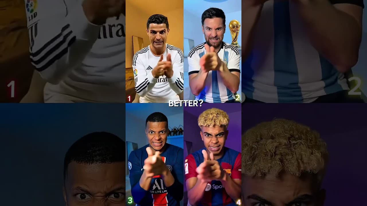 Ronaldo Messi VS Mbappe Yamal MAKEUP 💄😱 Trend colormixing  #ronaldo